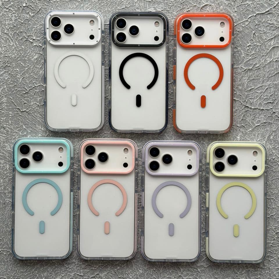 قاب کریستال سری مگسیف ghabnaab Crystal Series with magsafe Iphone